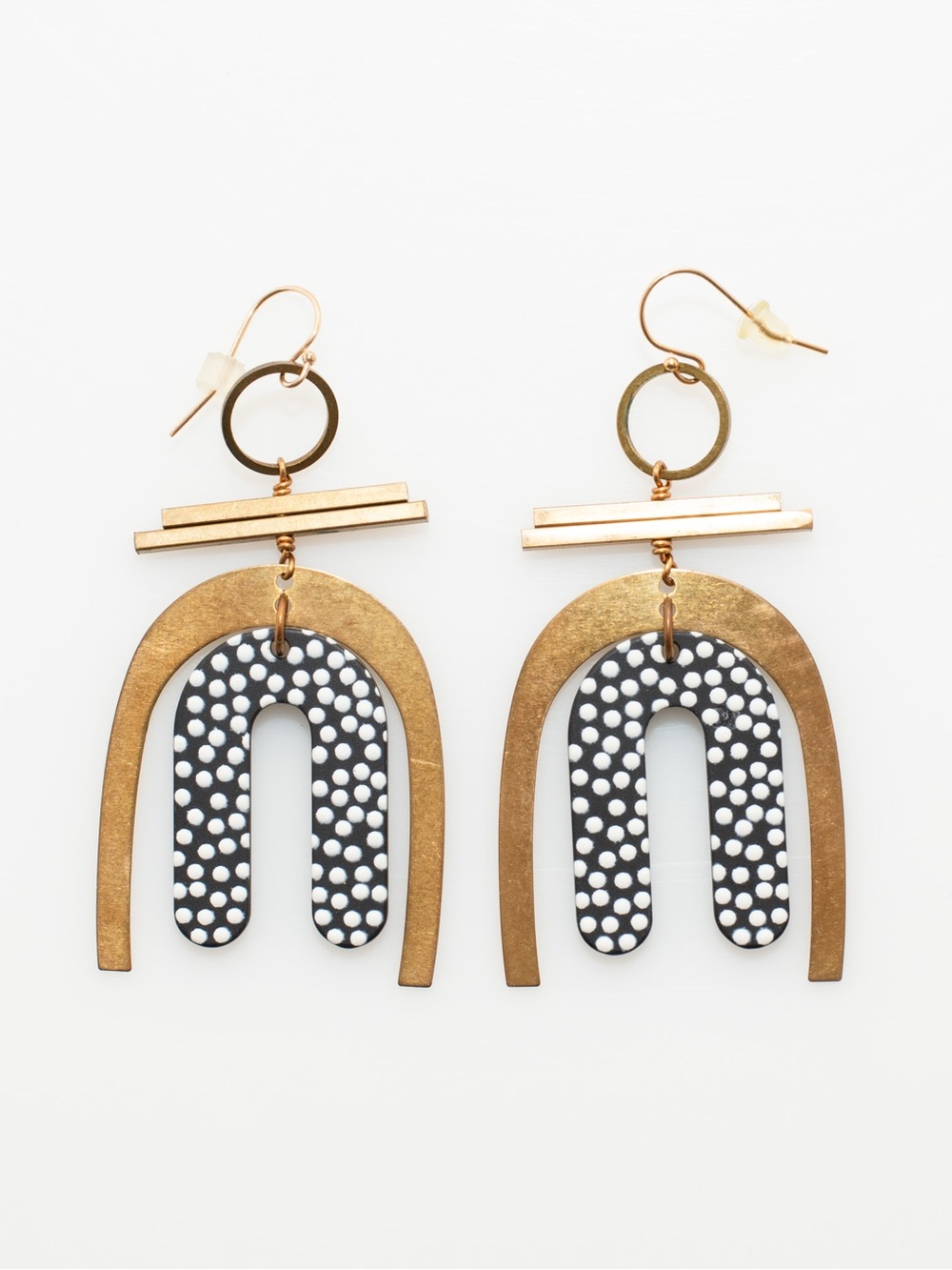 Gold Arch Drop Earrings by Larissa Loden